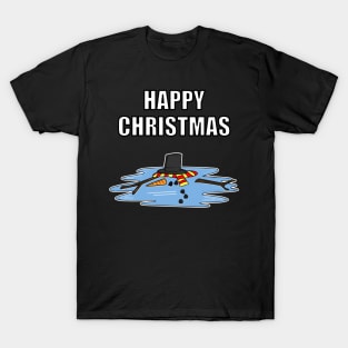 Happy Christmas 2020 Melted Snowman Funny T-Shirt